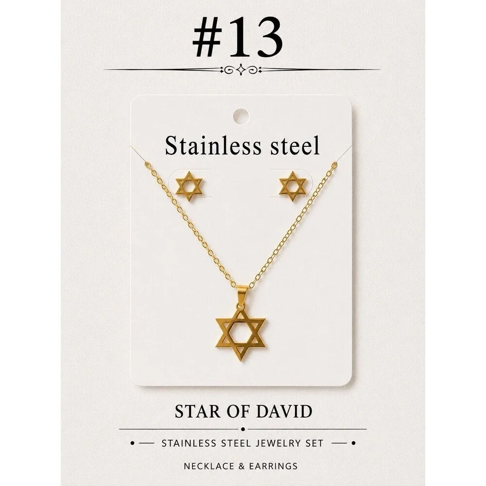 stainless steel necklace women setUnit Selections Número 5x11$